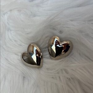 Polished Silver Heart Trinkets - Pair